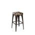 Upright Non Swivel stool Counter height - upholstered seat 