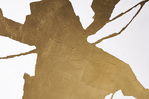 Fractured Fix  40" X 60"  Gold Floater Frame