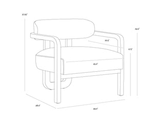 Madrone Lounge Chair  Rustic Oak