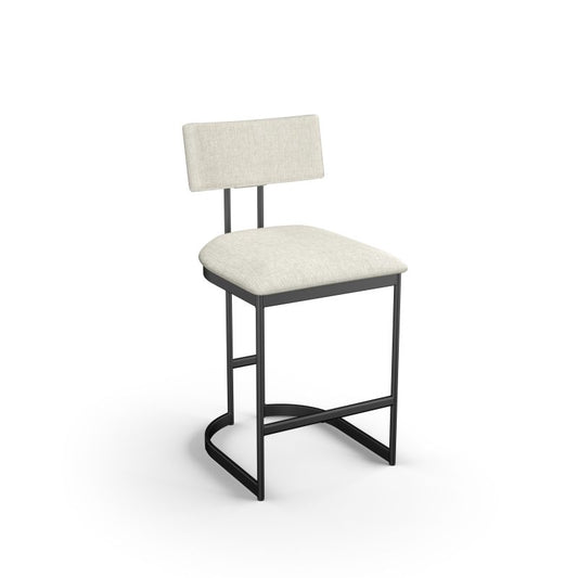 Lucio Non Swivel stool Bar height - upholstered seat and backrest