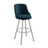 Kelsea Swivel stool Counter height - upholstered seat and backrest