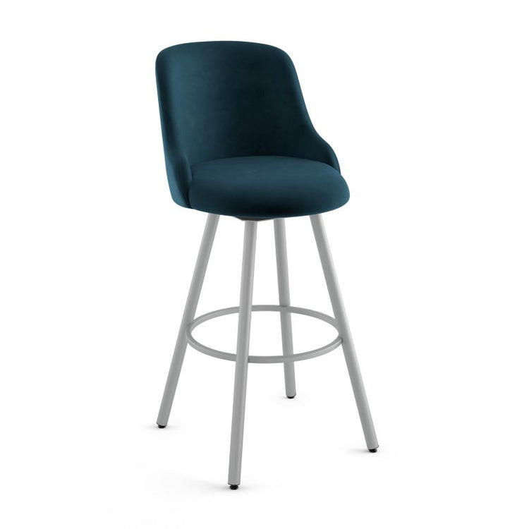 Kelsea Swivel stool Bar height - upholstered seat and backrest