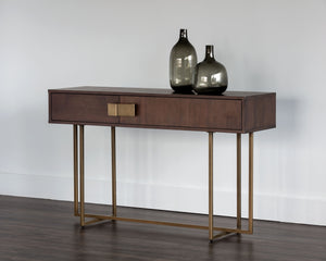 Jade Console Table  Antique Brass