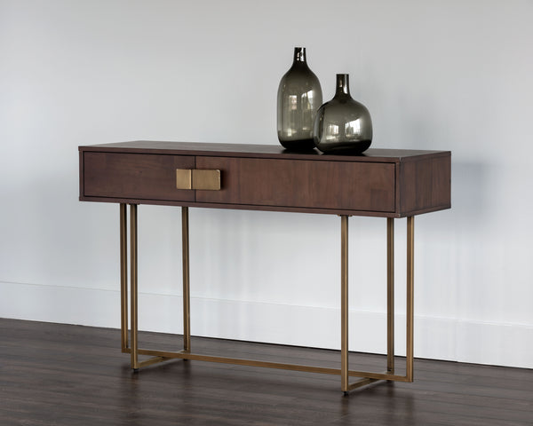 Jade Console Table  Antique Brass
