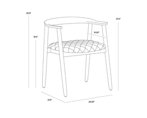 Jeremy Dining Armchair  Weathered Oak