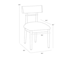 Florian Dining Chair  Light Oak  | Set of 2