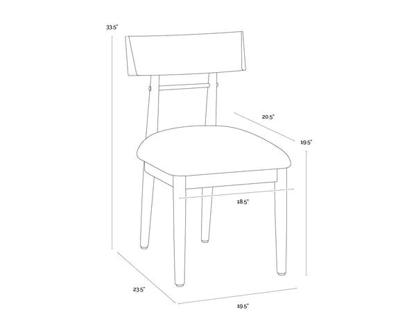 Florian Dining Chair  Light Oak  | Set of 2