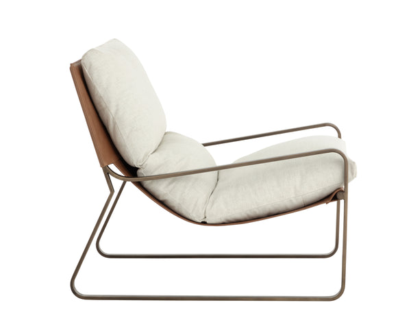 Zancor Lounge Chair Antique Brass