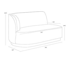 Jaclyn Modular Left Armchair