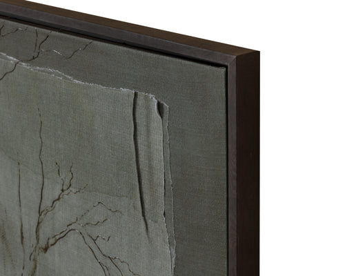 Enchanted Forest  60" X 40"  Brown Floater Frame  Green