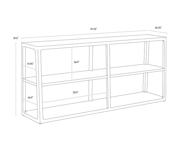 Doncaster Low Bookcase