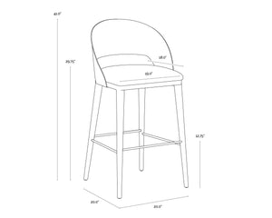 Dezirae Barstool  Black