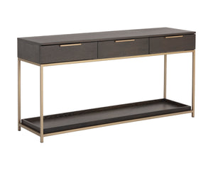 Rebel Console Table With Drawers   Gold