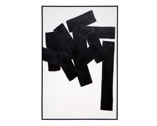 Building Blocks  48" X 72"  Black Floater Frame