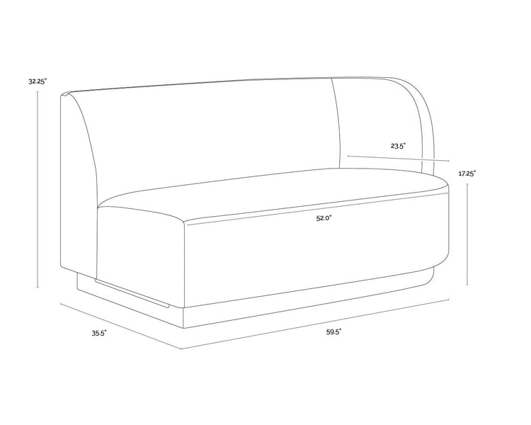 Jaclyn Modular Right Armchair