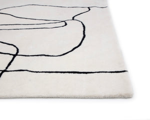 Tilda Hand Tufted Rug  Ivory / Charcoal  8' X 10'
