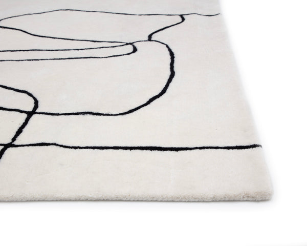 Tilda Hand Tufted Rug  Ivory / Charcoal  8' X 10'