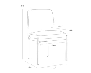 Richie Dining Chair  Antique Brass