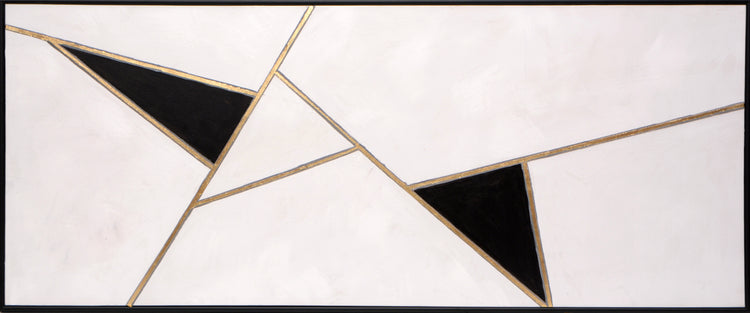 Geometric Relation  72" X 30"  Black Floater Frame