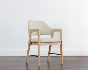 Milton Dining Armchair  Light Wash