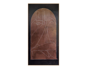 Two Stories (Set Of 2)  36" X 72"  Natural Floater Frame