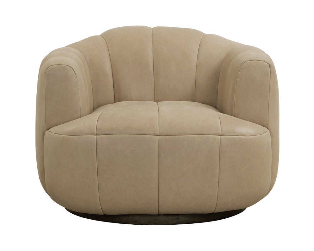 Tadeo Swivel Armchair  Dark Brown