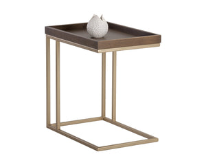 Arden C Shaped Side Table  Gold