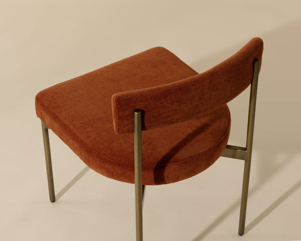 Seneca Dining Chair  Antique Brass  | Set of 2