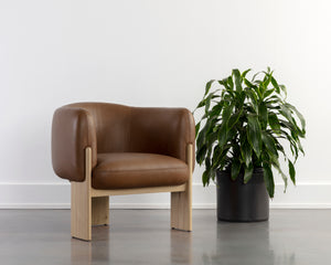 Trine Lounge Chair  Rustic Oak