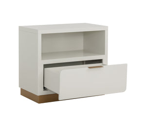 Jenkins Nightstand High Gloss Cream