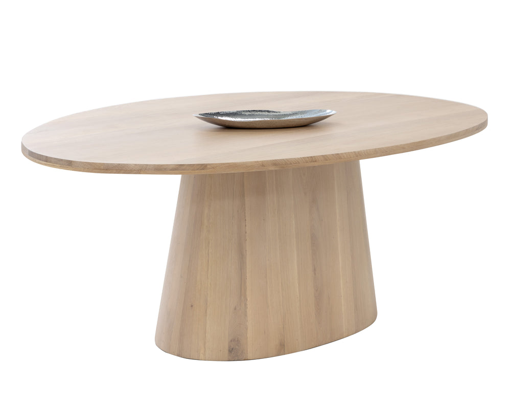 Elina Dining Table Oval - Light Oak - 84"