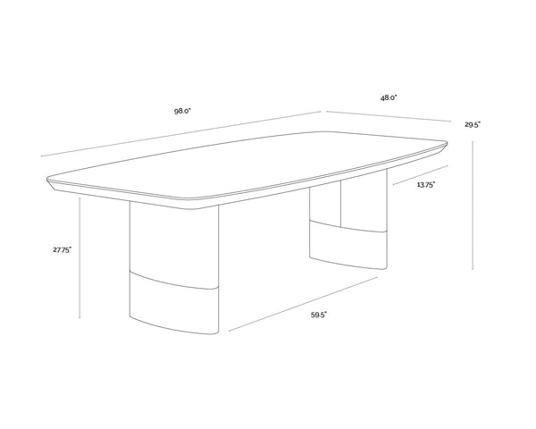 Calida Dining Table - 98"