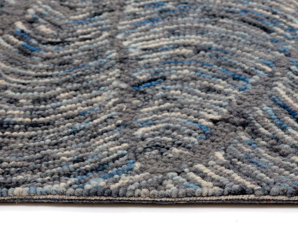 Corfu Handtufted Rug  Blue / Charcoal  8' X 10'