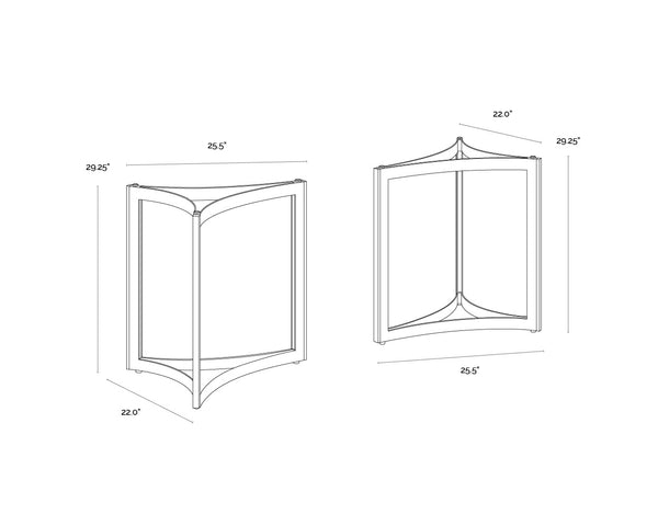 Mendoza Dining Table Base (Set Of 2)