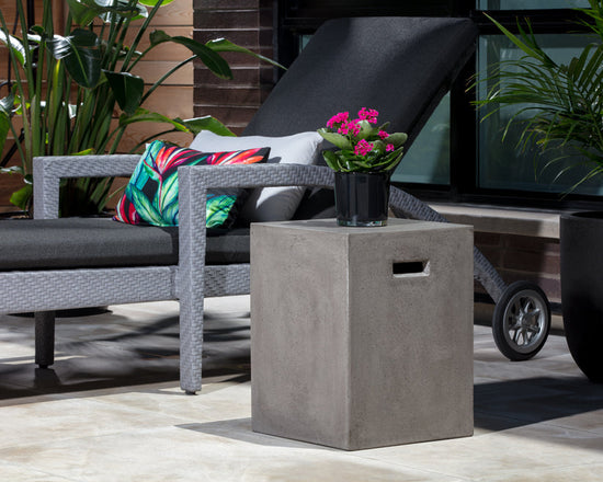 Sunpan Castor End Table - Anthracite Grey 