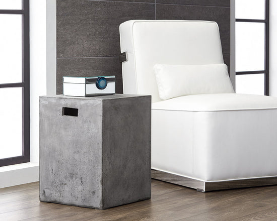 Sunpan Castor End Table - Anthracite Grey 