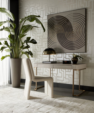 Vinyl Dreams (Set Of 2)  48" X 48"  Distressed Brown Floater Frame