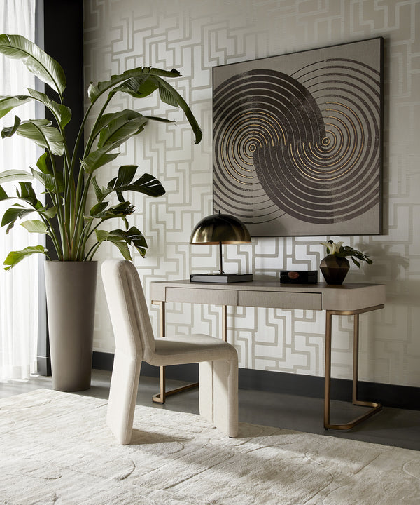 Vinyl Dreams (Set Of 2)  48" X 48"  Distressed Brown Floater Frame