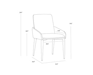 Carlo Dining Armchair  Black