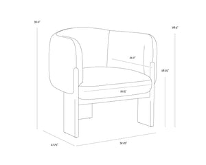 Trine Lounge Chair  Rustic Oak