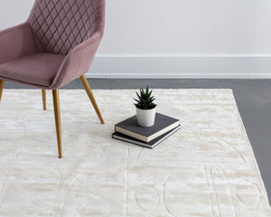 Caruso Handloomed Rug  Cream / Ivory  6' X 9'