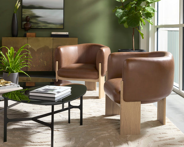 Trine Lounge Chair  Rustic Oak