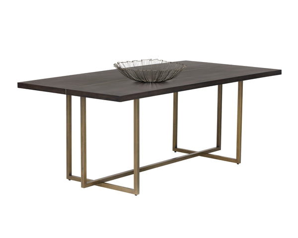 Jade Dining Table  Antique Brass - 79"