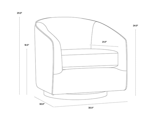 Hazel Swivel Lounge Chair  Gold