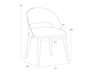 Dezirae Dining Chair  Antique Brass