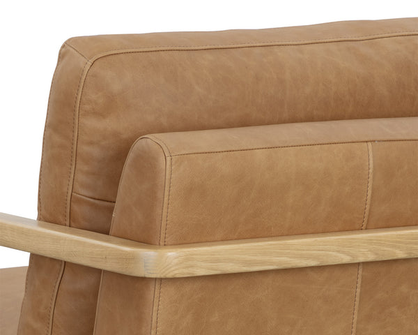 Castell Swivel Lounge Chair  Rustic Oak