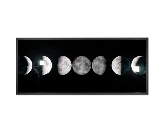 Moon Phases  72" X 30"  Charcoal Frame