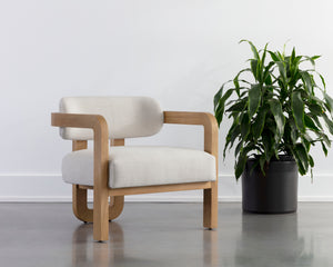 Madrone Lounge Chair  Rustic Oak