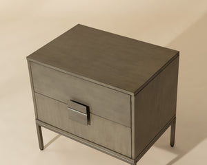 Jade Nightstand  Antique Silver