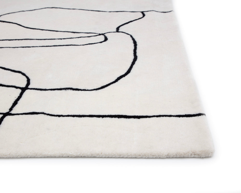 Tilda Handtufted Rug  Ivory / Charcoal  9' X 12'
